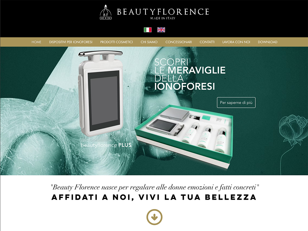 BeautyFlorence Home page sito web