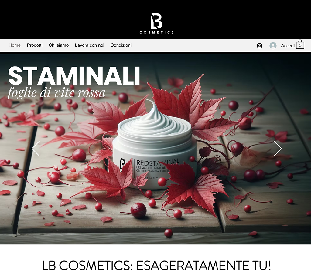 Sito Ecommerce LB Cosmetics